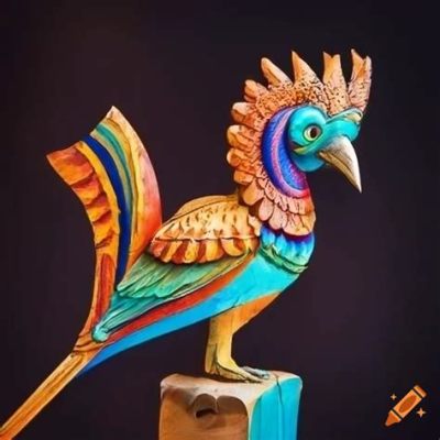 Sarimanok! Una Danza di Penne e Colori Vibranti su Legno Intagliato